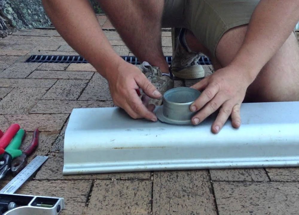 Place a Mark at The Outlet of The Downspout